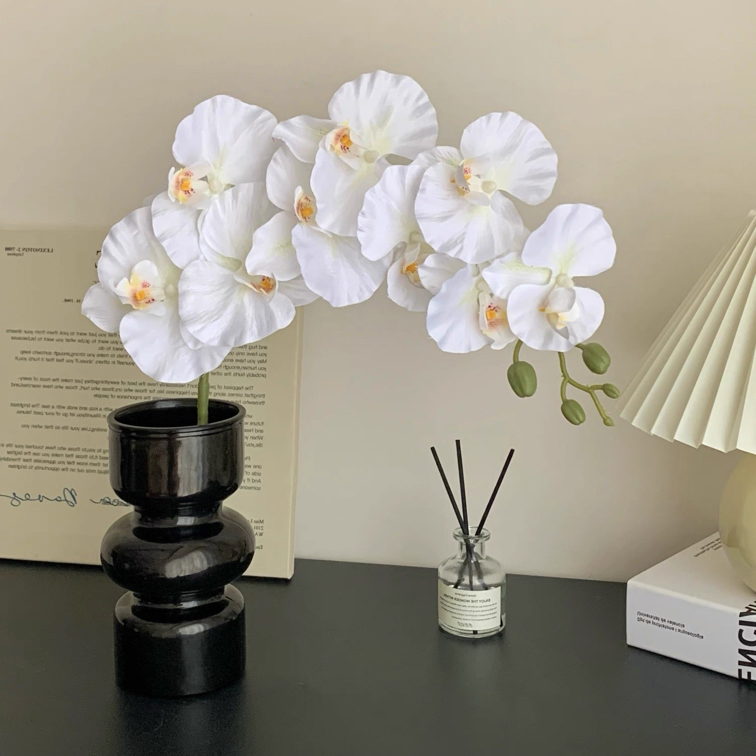 Lavender Orchid Elegance Artisan Faux Floral Arrangement