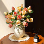 Künstliches Blumenarrangement Vintage Ölmalerei Rose Eleganz