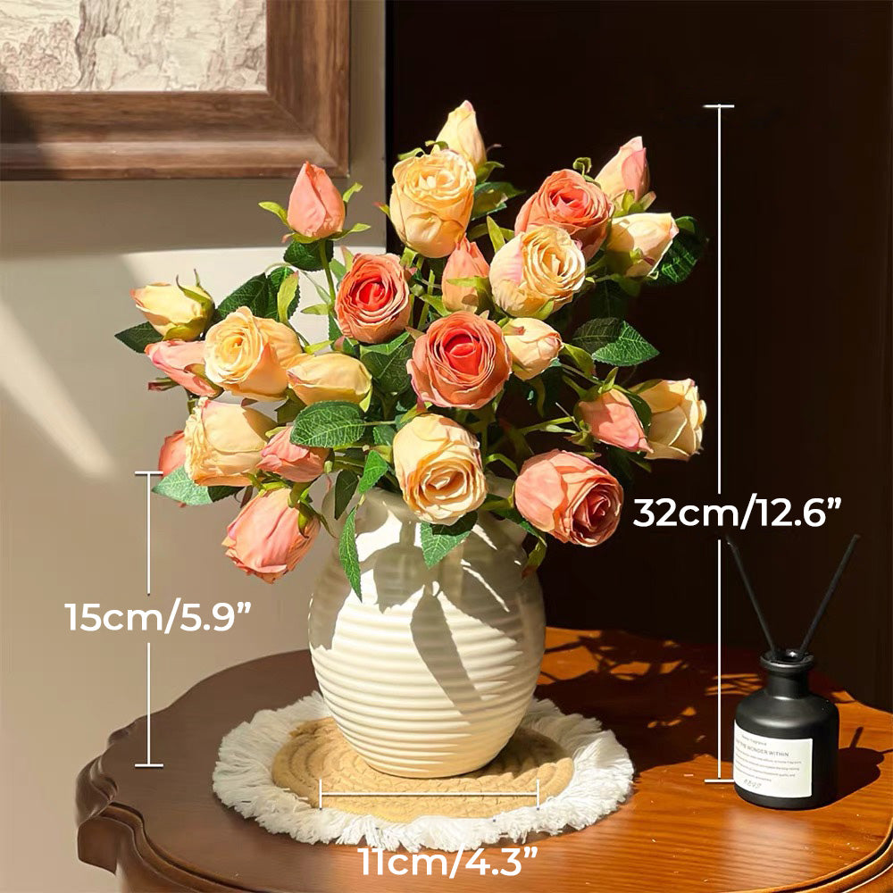 Künstliches Blumenarrangement Vintage Ölmalerei Rose Eleganz