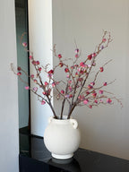 Vintage Crimson Botanical Branch Faux Floral Arrangement