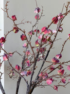 Vintage Crimson Botanical Branch Faux Floral Arrangement