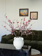 Vintage Crimson Botanical Branch Faux Floral Arrangement
