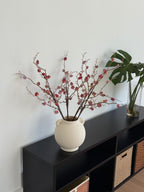 Vintage Crimson Botanical Branch Faux Floral Arrangement