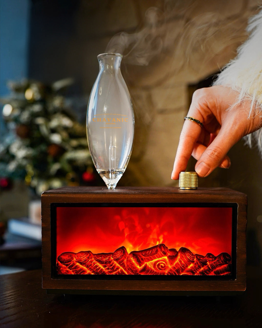 CHAVANIC™ Sommet Hearth — Handcrafted Wooden Aroma Diffuser