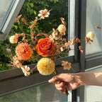 Autumn Spherical Bloom Artisan Faux Floral Arrangement