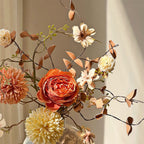 Autumn Spherical Bloom Artisan Faux Floral Arrangement
