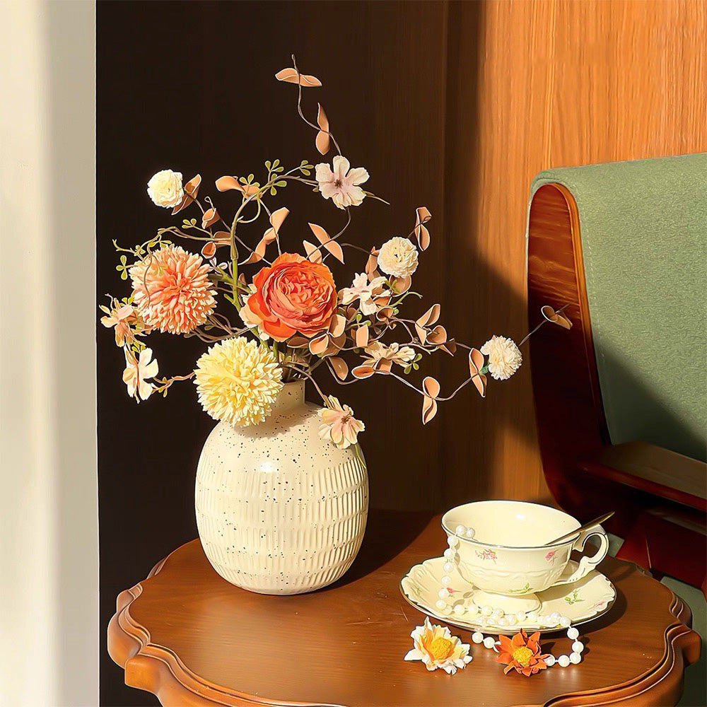 Autumn Spherical Bloom Artisan Faux Floral Arrangement