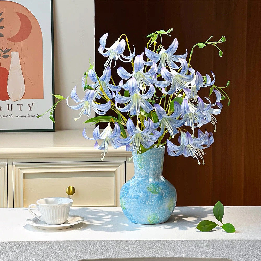 フェイクチューリップアレンジメント - ホワイト（茎10本 / 花10個）