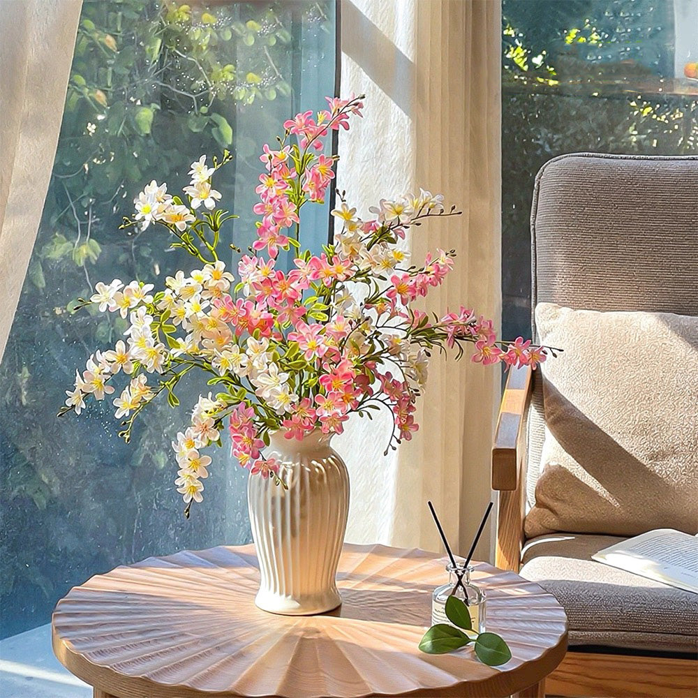 フェイクチューリップアレンジメント - ホワイト（茎10本 / 花10個）