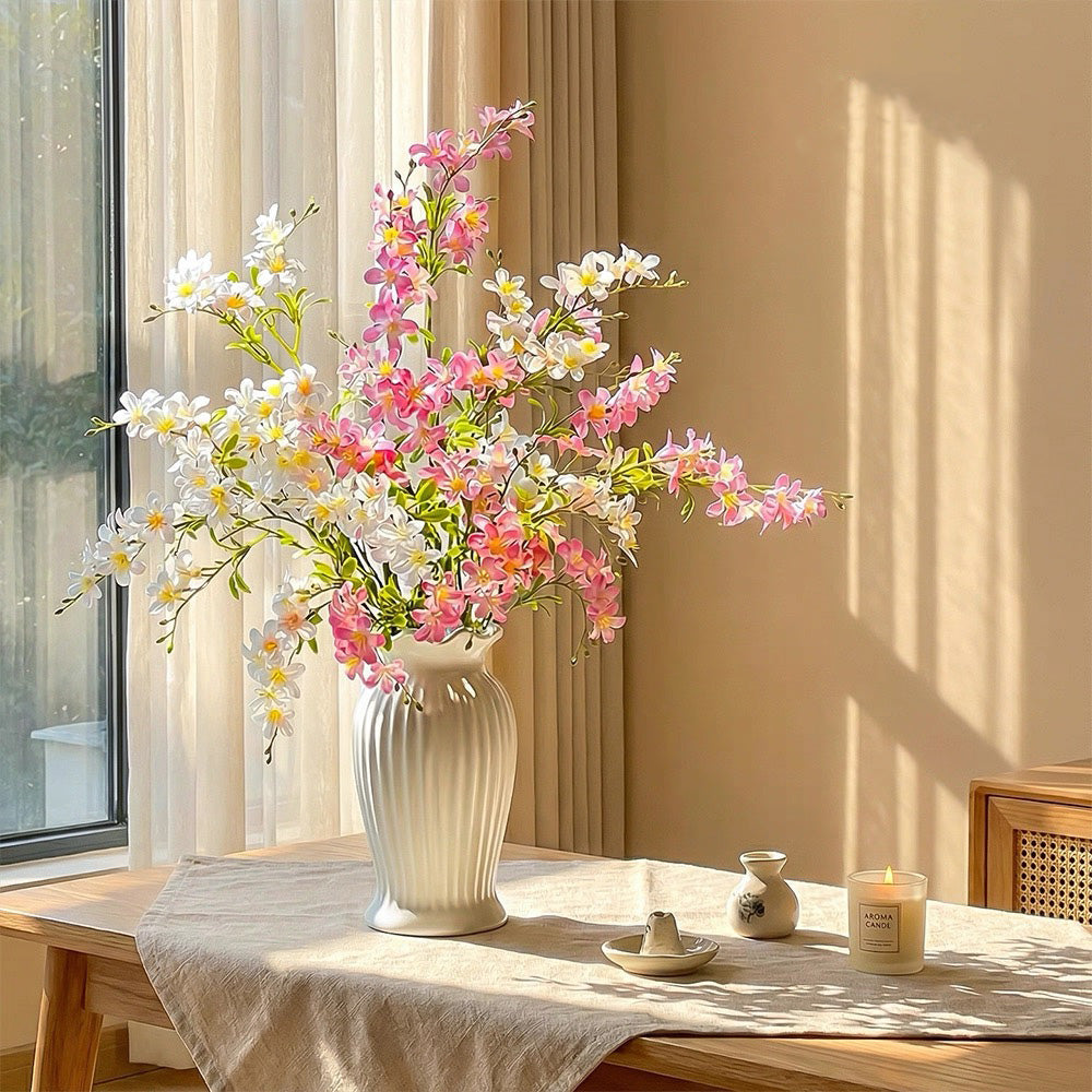 フェイクチューリップアレンジメント - ホワイト（茎10本 / 花10個）