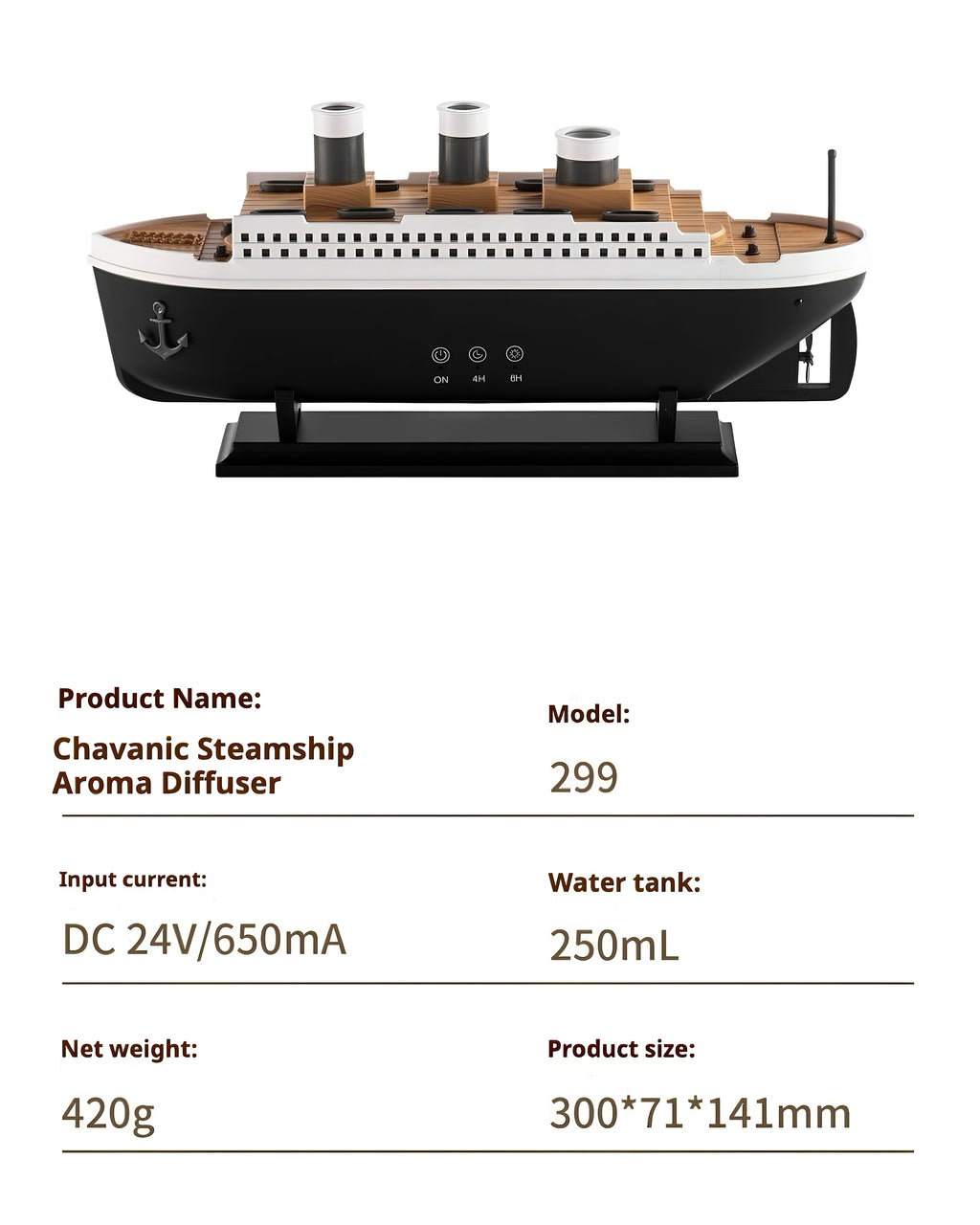 Chavanic Dampfschiff Aroma Diffuser