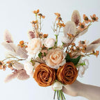 Faux Autumn Arrangement - Apricot Rose