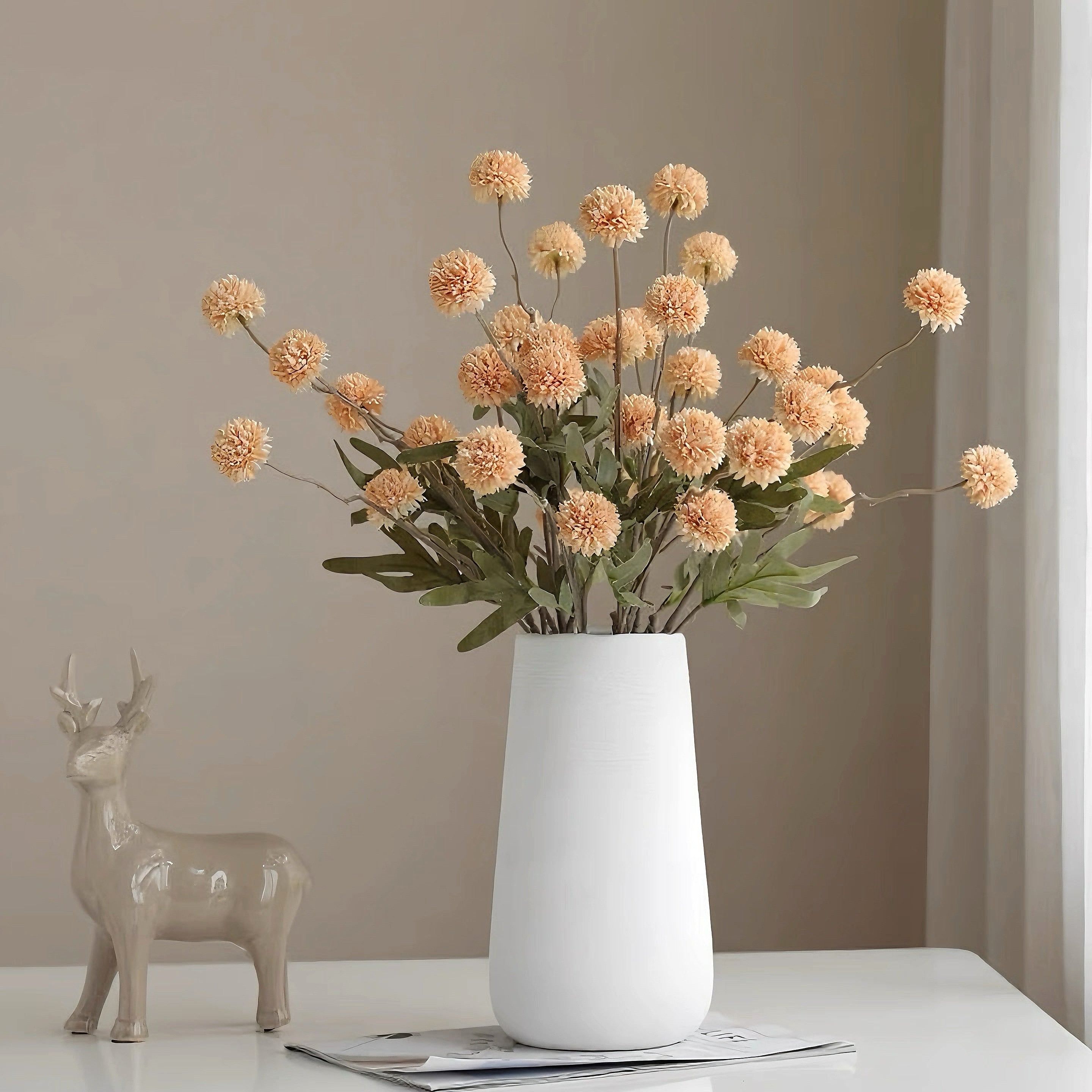 Minimalist Tapered Vase - Matte White