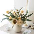 Rustic Charm Artificial Floral Arrangement - Creamy Hues