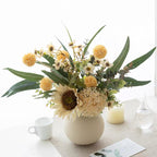 Rustic Charm Artificial Floral Arrangement - Creamy Hues
