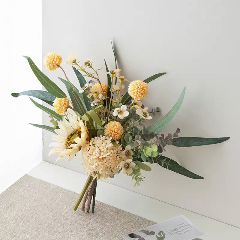 Rustic Charm Artificial Floral Arrangement - Creamy Hues