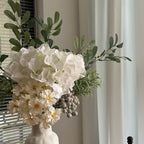 Faux Arrangement - Eucalyptus & White Hydrangea