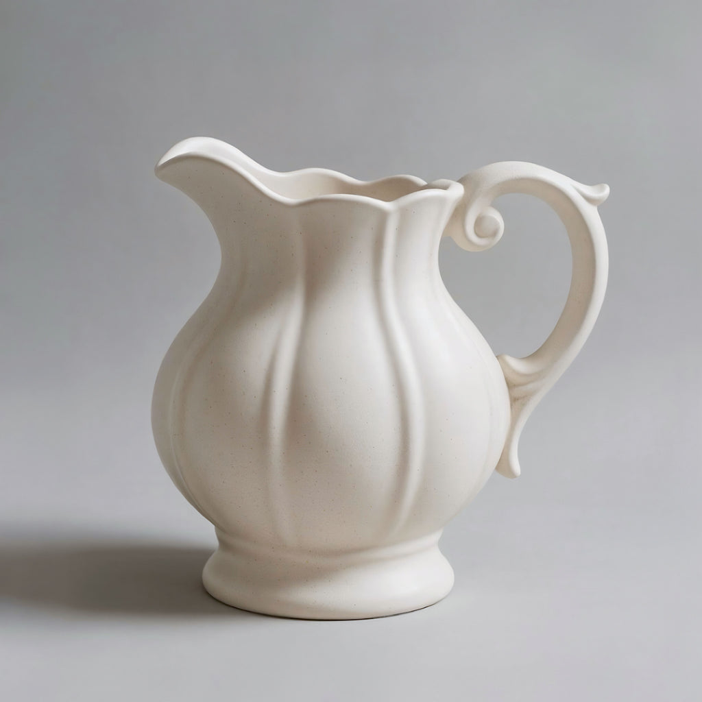 Speckled Ceramic Vase - Creamy White