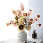 Faux Floral Arrangement - Sunflower & Autumn Blooms