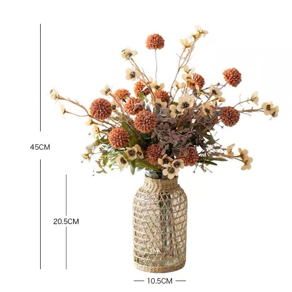 Woven Rattan Vase - Natural