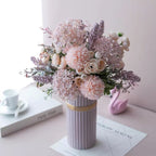 Faux Floral Arrangement - Pink & Purple Mixed Blooms