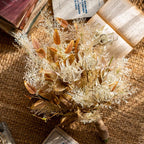 Faux Floral Arrangement - Neutral Tones Protea & Foliage
