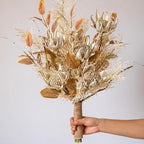 Faux Floral Arrangement - Neutral Tones Protea & Foliage