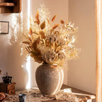 Faux Floral Arrangement - Neutral Tones Protea & Foliage