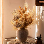 Faux Floral Arrangement - Neutral Tones Protea & Foliage