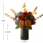Faux Rose Arrangement - Autumn - Hued Mixed Blooms