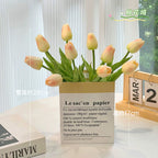 Ethereal Blush Tulip Faux Floral Arrangement