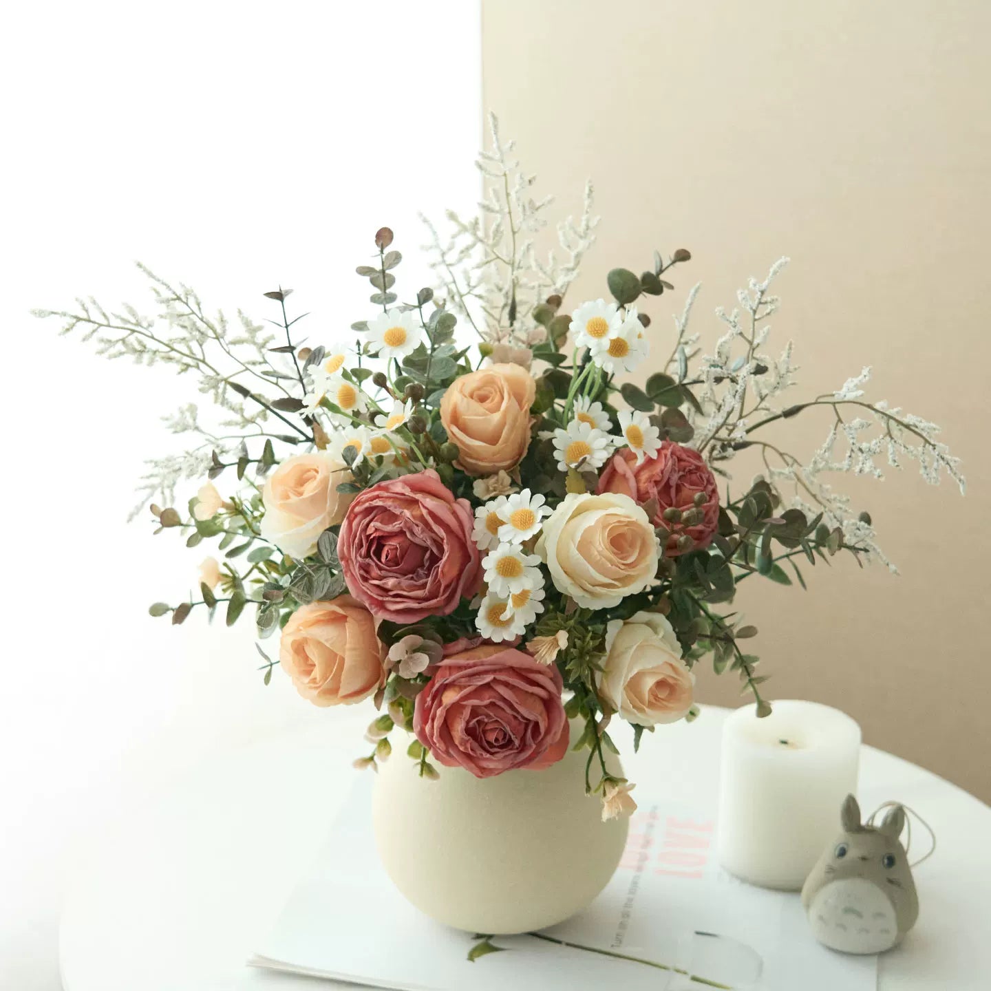 Luxe Blush Serenity Ensemble Faux Floral Arrangement