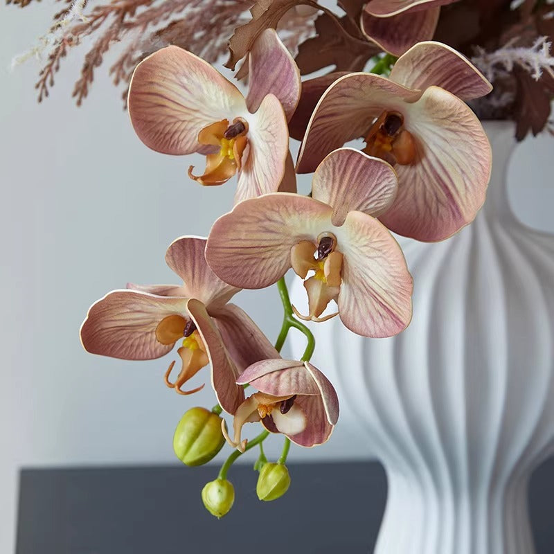 Vintage Terracotta Dried-Floral Faux Floral Arrangement