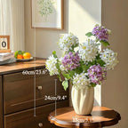 Luxury Real-Touch White Hydrangea Elegant Artificial Floral Arrangement