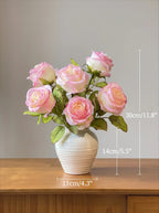 Galerie-Stil Blühende Samtrose Elegantes Kunstblumenarrangement  