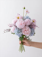 Nordic Romantic Spring Peony & Hydrangea Artificial Floral Arrangement