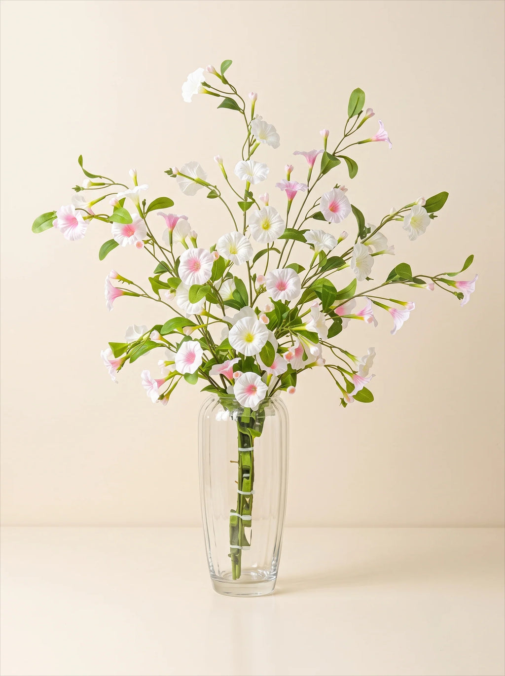Luxury Blush Morning Glory Artificial Floral Arrangement