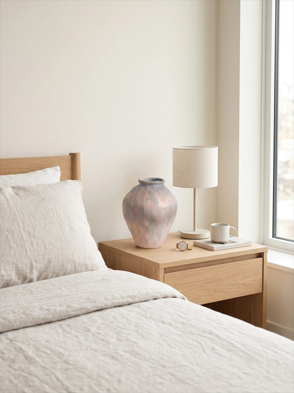Textured Glazed Ceramic Vase