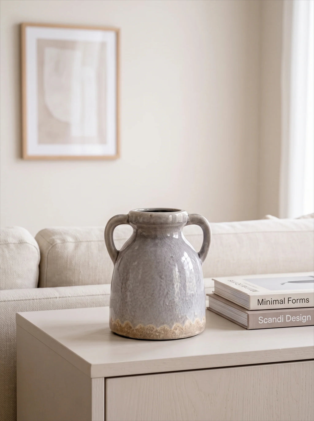 Vase en céramique vintage à double anse