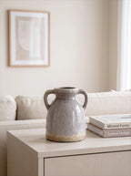 Vase en céramique vintage à double anse
