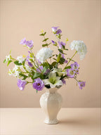 Composition florale fausse Floraison lavande sereine pour table