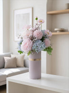 Nordic Romantic Spring Peony & Hydrangea Artificial Floral Arrangement