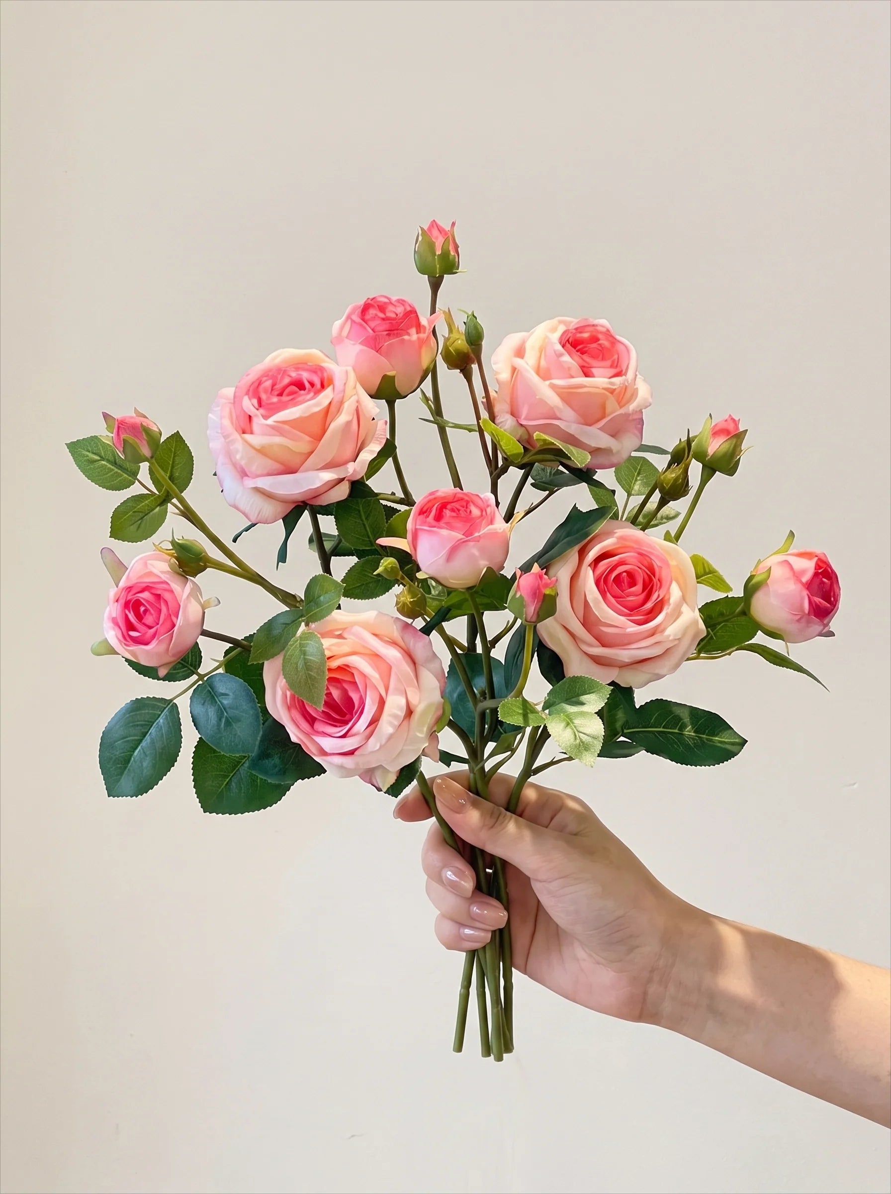 Ethereal Blush Rose Tablescape Faux Floral Arrangement