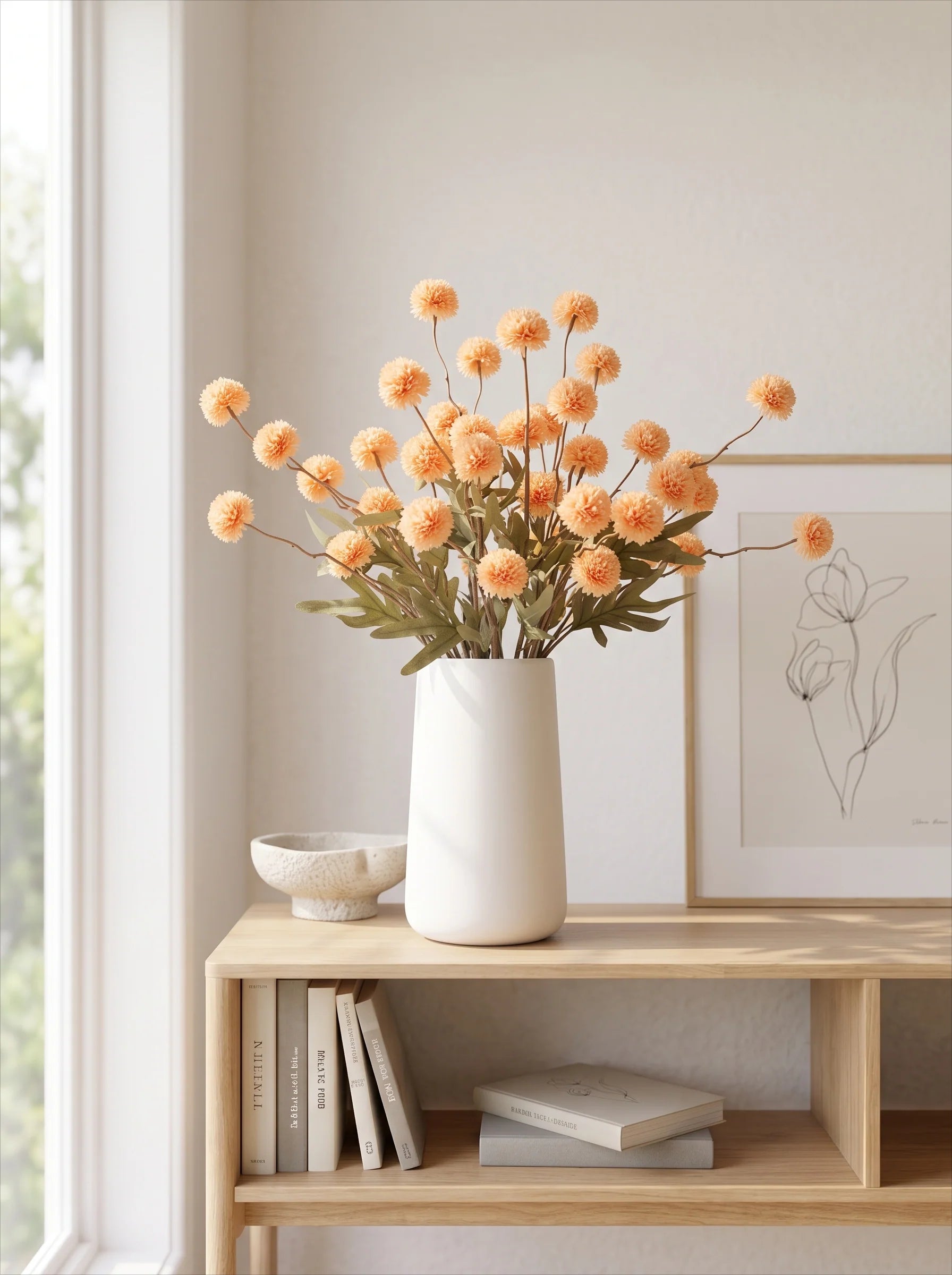 Golden Hour Pom-Pom Artificial Floral Arrangement