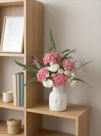 French Romantic Pink Hydrangea & Camellia Artificial Floral Arrangement