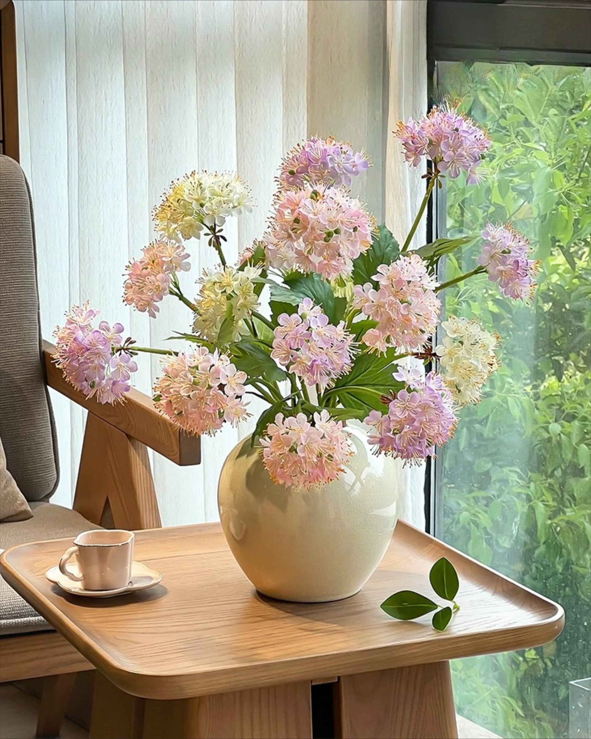 Pastel Whisper Hydrangea Faux Floral Bouquet