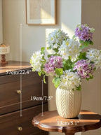 Lyxig Real-Touch Vit Hortensia Elegant Konstgjord Blomsterarrangemang