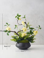Luxury Zen Asian-Inspired Plum Blossom Artificial Floral Arrangement