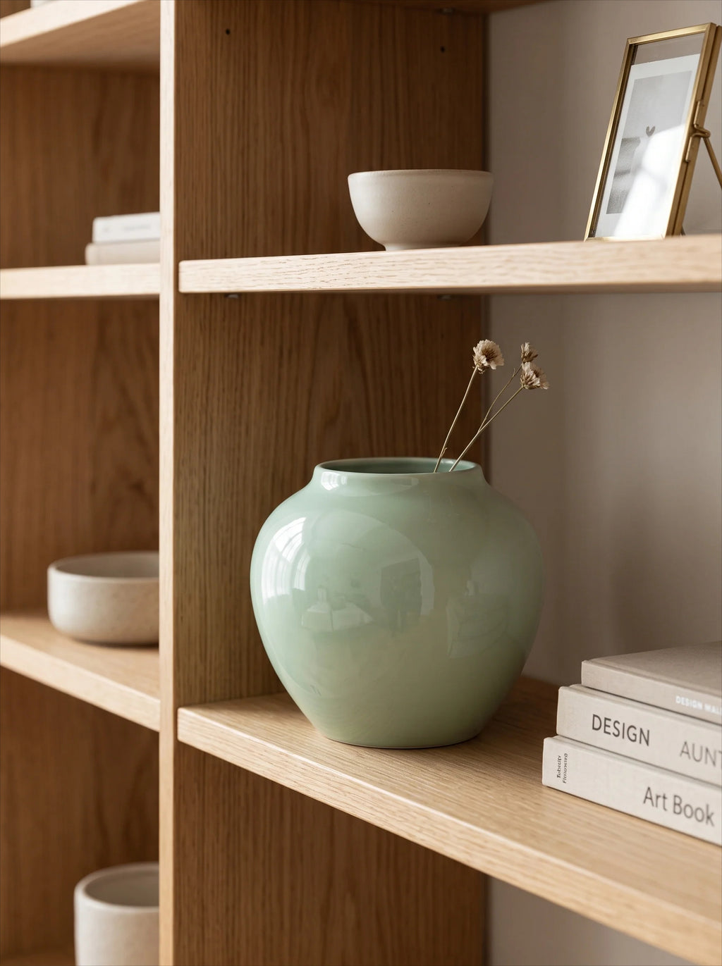 Artisan Light-Celadon Porcelain Vase