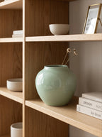 Artisan Light-Celadon Porcelain Vase